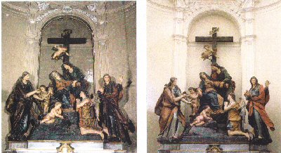 Gruppo dell'Addolorata (prima e dopo i restauri) - Click per versione 720x393