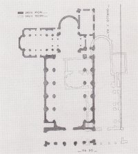 planimetria dell'antica e della nuova chiesa